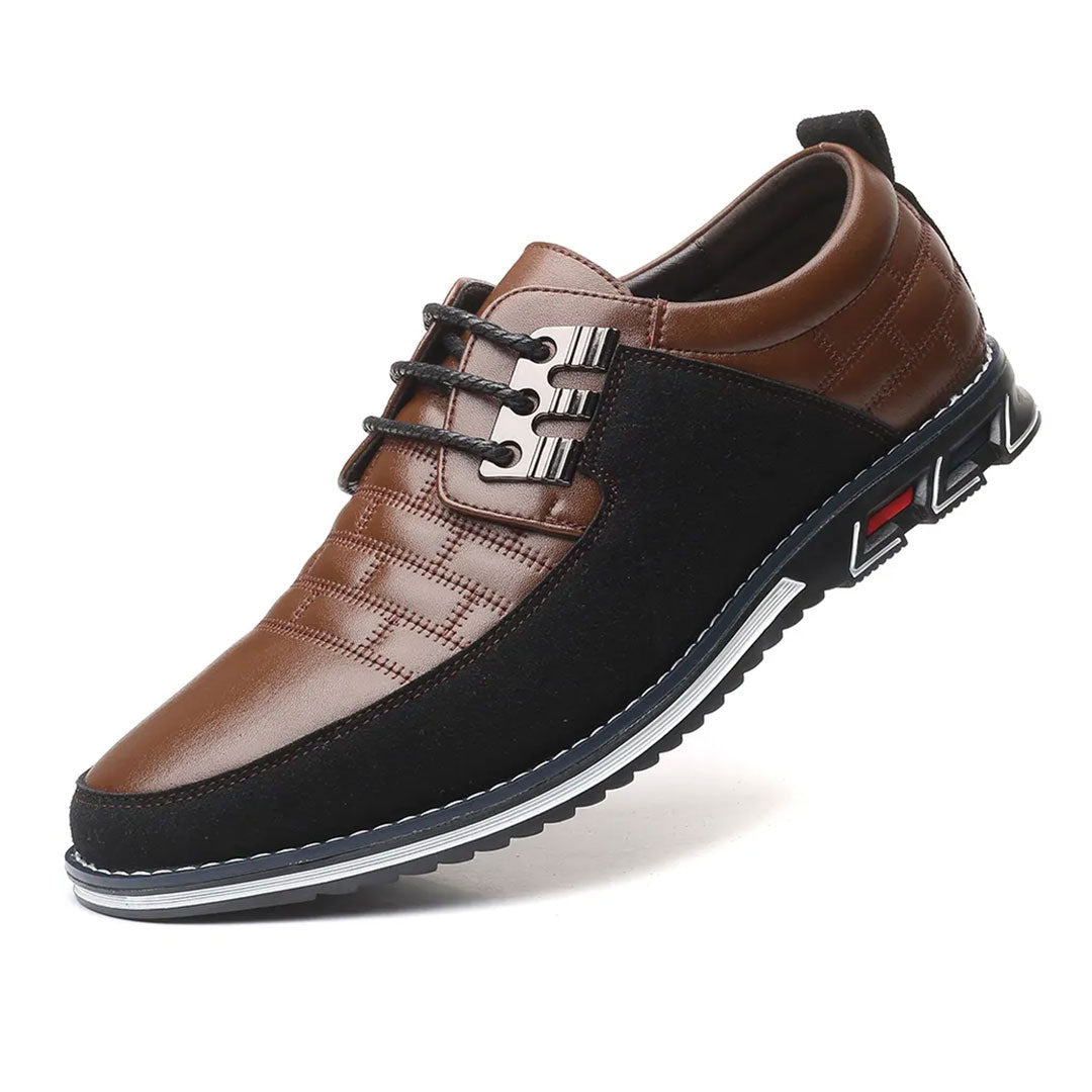 Oxford – Herren Oxford-Schuhe Ultrabequeme Allwetter-Schuhe aus Premium-Veganleder – Kastanienbraun