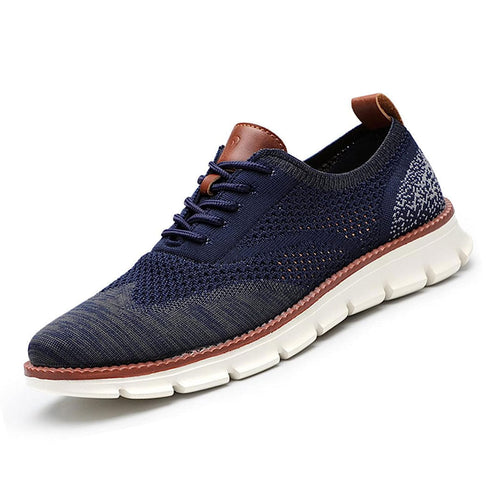 Swift – Herren Sneaker Ultrabequeme Allwetter-Schuhe aus Premium-Strick – Marineblau