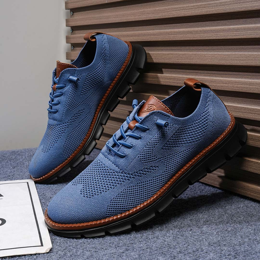 Urban Blackout – Herren Sneaker Ultrabequeme Allwetter-Schuhe aus Premium-Strick – Lapisblau