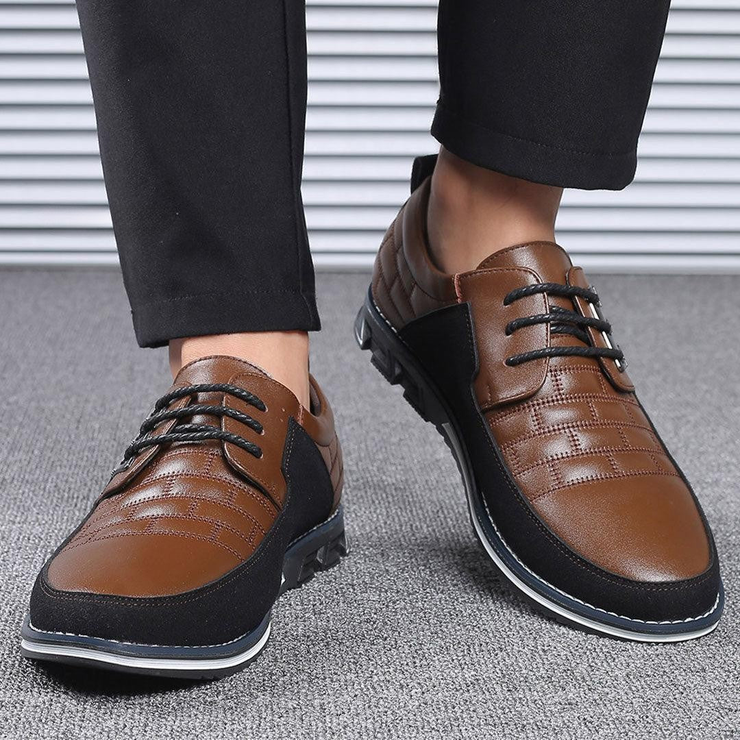 Oxford – Herren Oxford-Schuhe Ultrabequeme Allwetter-Schuhe aus Premium-Veganleder – Kastanienbraun