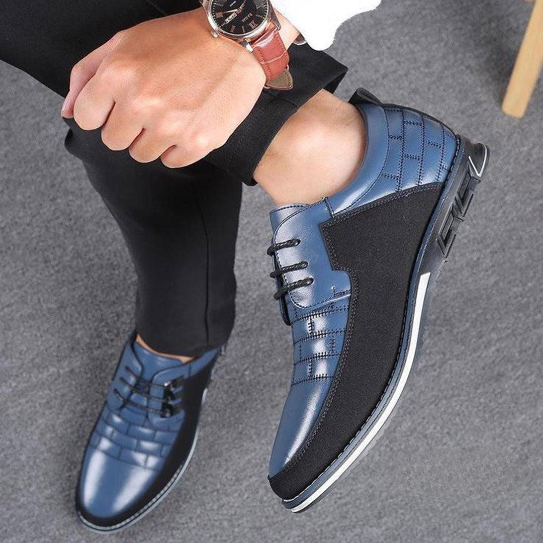 Oxford – Herren Oxford-Schuhe Ultrabequeme Allwetter-Schuhe aus Premium-Veganleder – Royalblau