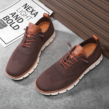 Urban Blackout – Herren Sneaker Ultrabequeme Allwetter-Schuhe aus Premium-Strick – Braun