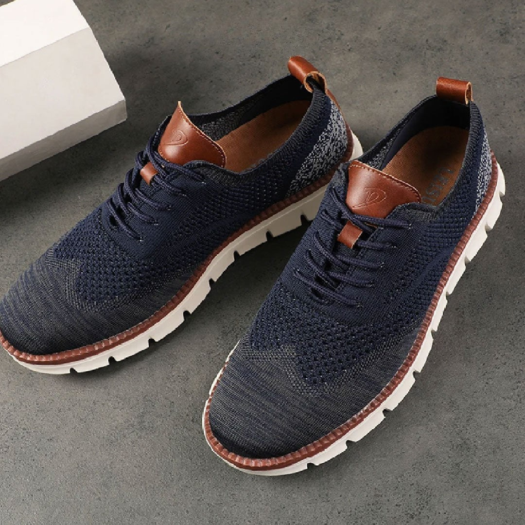 Swift – Herren Sneaker Ultrabequeme Allwetter-Schuhe aus Premium-Strick – Marineblau