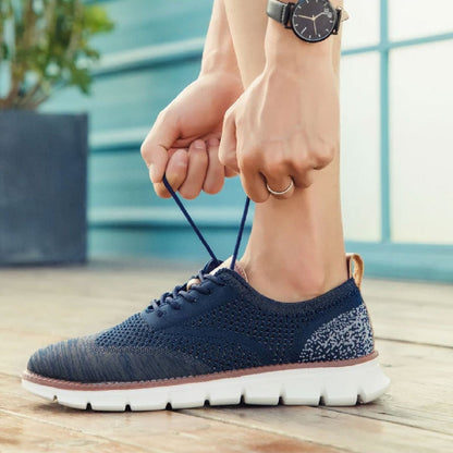 Swift – Herren Sneaker Ultrabequeme Allwetter-Schuhe aus Premium-Strick – Marineblau