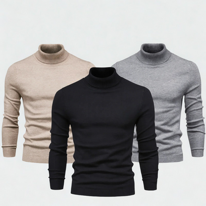 RL Winter-Style-Set für Herren – Schwarze Mütze, Weste & Pullover