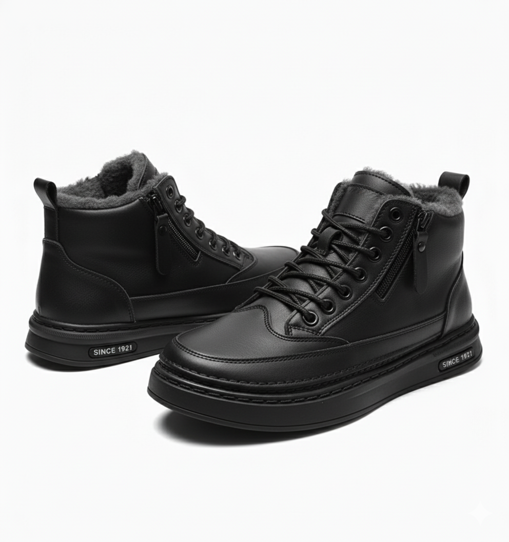 NordicBoot – Herren Winterstiefel waterproof & warm - Schwarz