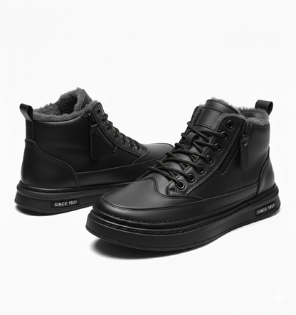 NordicBoot – Herren Winterstiefel waterproof & warm - Schwarz