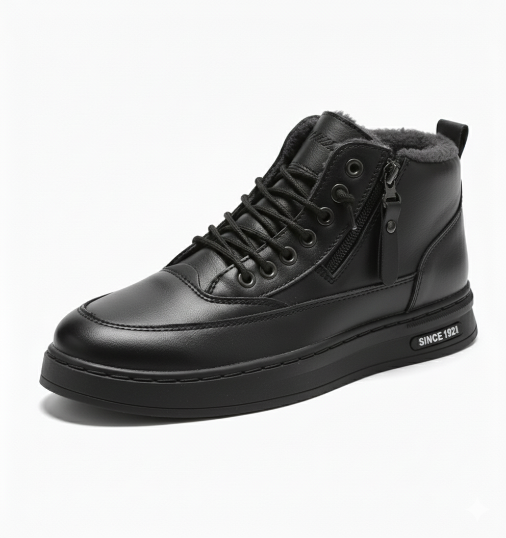 NordicBoot – Herren Winterstiefel waterproof & warm - Schwarz